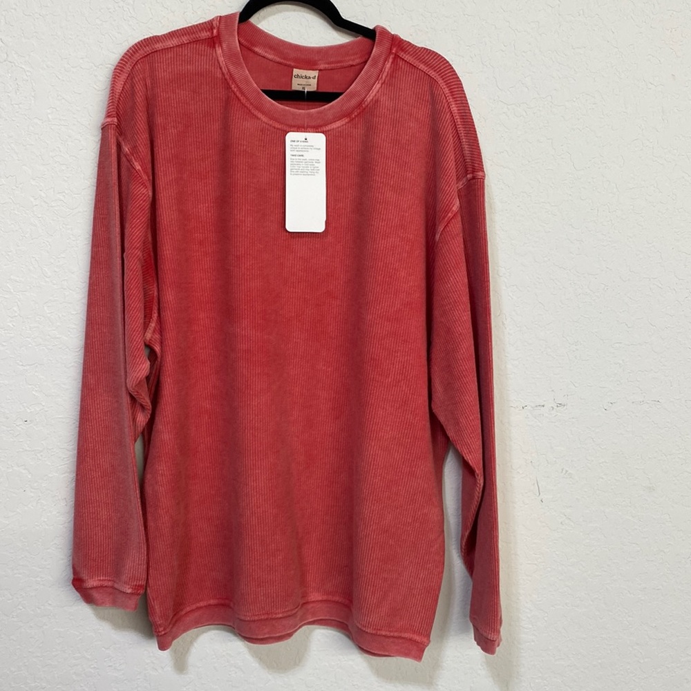 Corded red sweatshirt New with tags